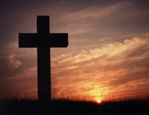 The cross at sunset