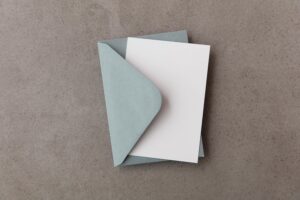 An opened letter lying on a table